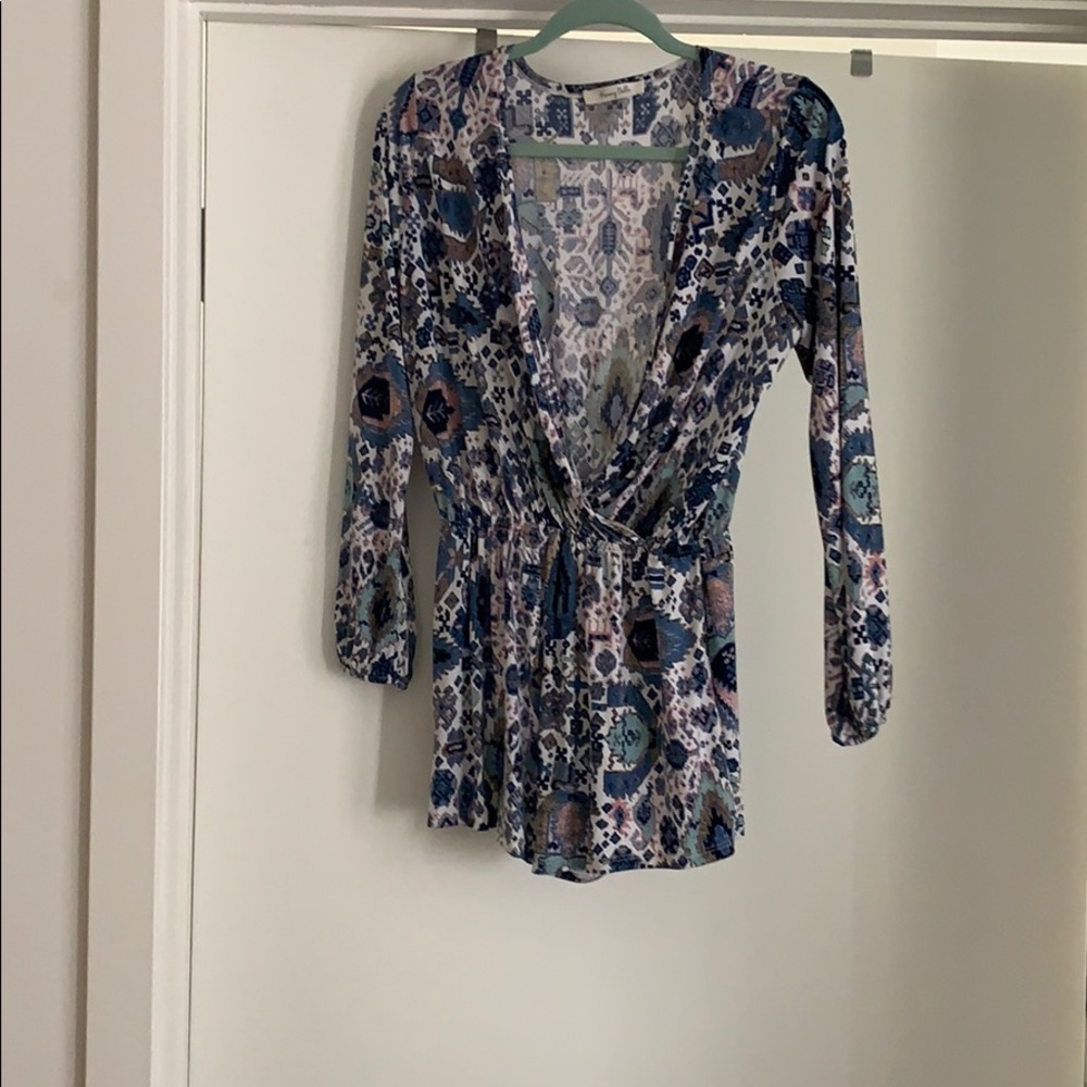 Colorful flirty romper!
